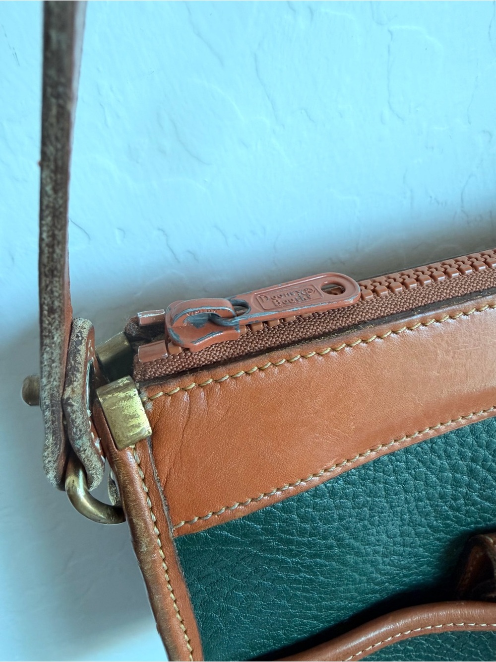 Vintage Dooney & Bourke AWL Satchel Crossbody Bag - Picture 11 of 14